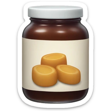 a jar of light-brown jam sticker