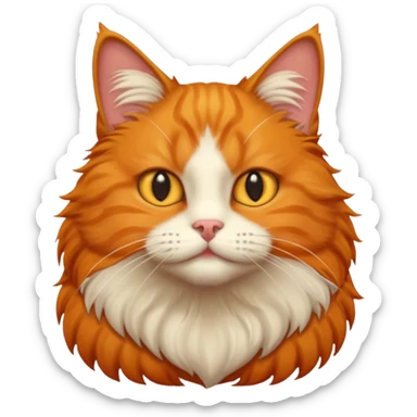 Ginger cat, english breed sticker