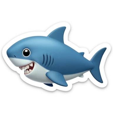 Baby shark with teeth sticker