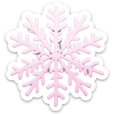 pastel pink snowflake  sticker