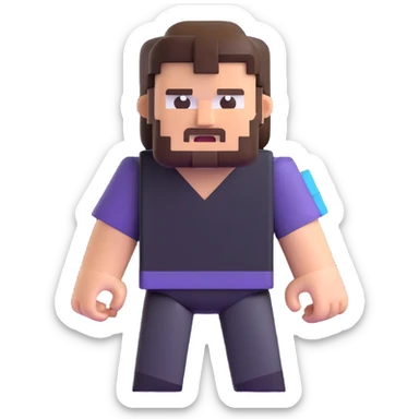 Jack Black as a Minecraft character sticker