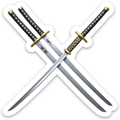 Famous Katana, full chinese names on blade. sticker