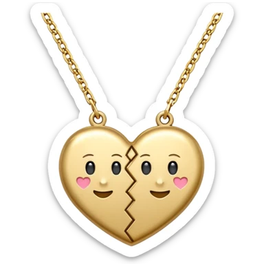 bff necklace heart  sticker
