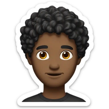 dark red hair guy white wavy hair black moletom sem barba sticker