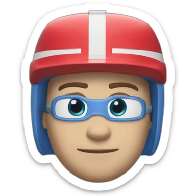 rayo mcqueen azul vista frontal sticker