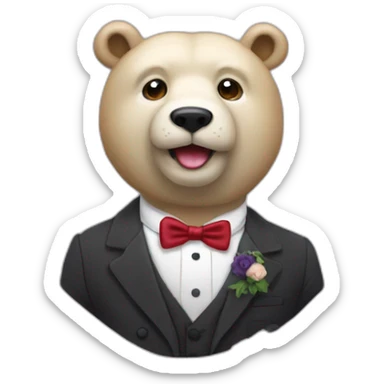 ours qui fait un doigt d'honneur sticker