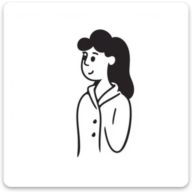 person silhouette, black doodle drawing, sketchy lines, adaptable for different professions sticker