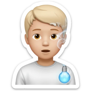 Yoga Boy Breathing 3d Icon with color of D0B8FF
 sticker