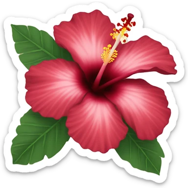 Hibiscus flower sticker