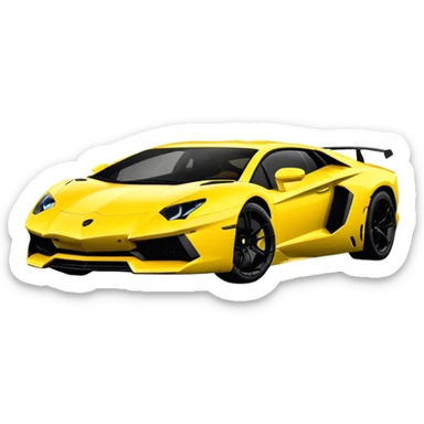 Lamborghini Aventador - Lamborghini (Model Year: 2021) (Iconic colour: Yellow) sticker