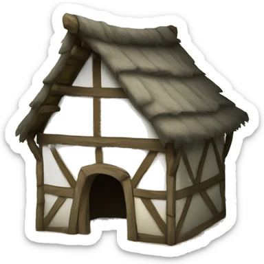 medieval hut sticker
