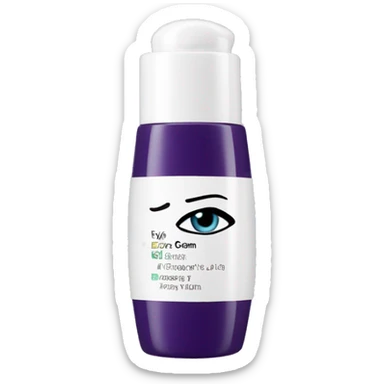 eye cream bottle with label sticker