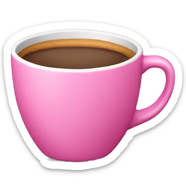 Pink cup at sticker