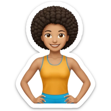 persona afroamericana casada de correr sticker