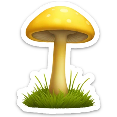 yellow mushroom sticker