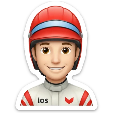 horse jockey male face happy sticker