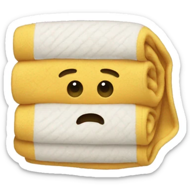 a folded cozy blanket  sticker