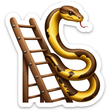 snake on a ladder sticker