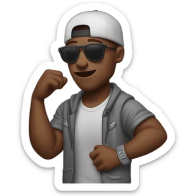 flex, hip hop sticker