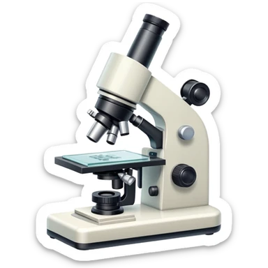 Scientific microscope with specimen slide sticker
