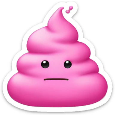 Pink poop sticker