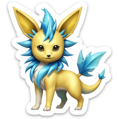 Shiny iridescent Jolteon-Vaporeon-Fusion sticker