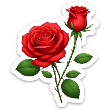 Red rose  sticker