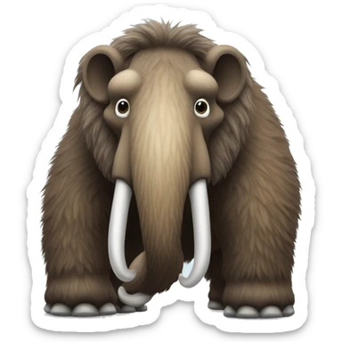 Deformed woolly mammoth sticker