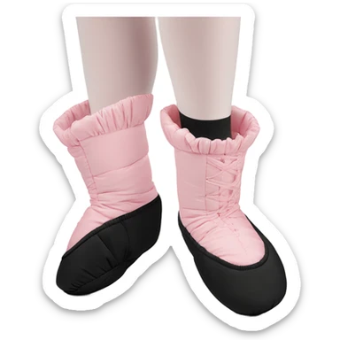 pink with black sole bloch ballet warm up booties sticker