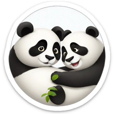 The two-pandas-cuddling-yin-yang sticker