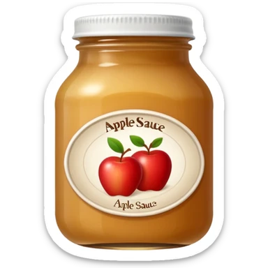apple sauce jar labeled apple sauce sticker