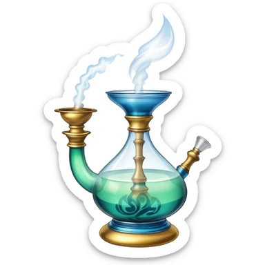 shisha with fumes sticker