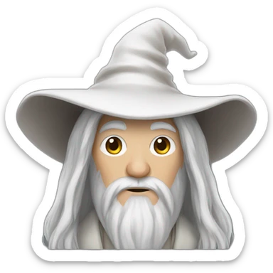 Gandalf the white and hat sticker