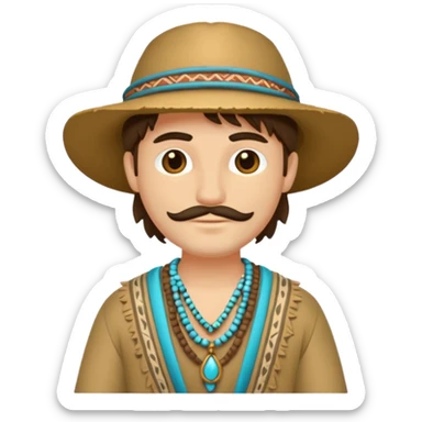 boho fashion man sticker