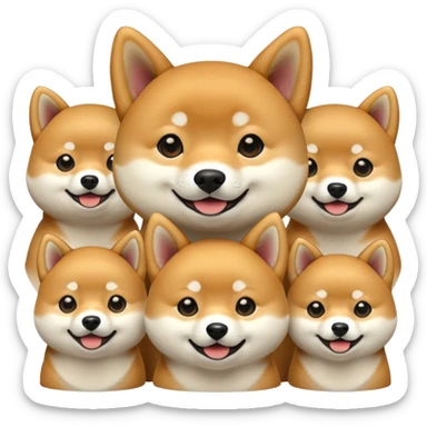 shiba inu, gif family pack for discord sticker