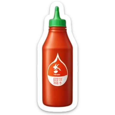 sriracha sauce bottle sticker