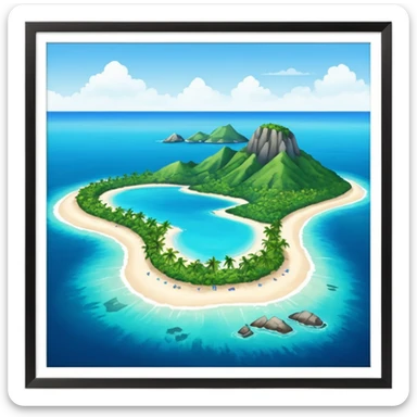 isla de cuba vista desde arriba sticker