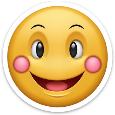 Smiley rond  qui rougis  parce qu’il est timide sans sourire  sticker