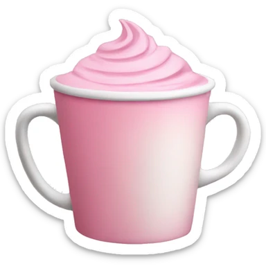 Latte pink cup sticker