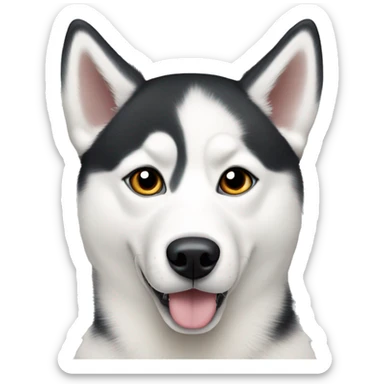 White Siberian husky  sticker