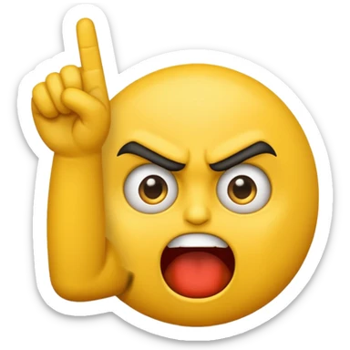 Emoji with mad face and L hand signal  sticker