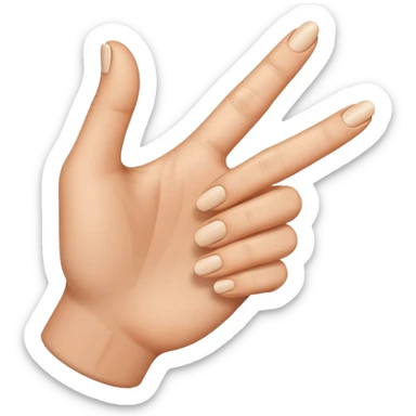 a pointer and thumb finger touching together sticker