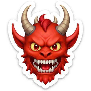 horned demon - fiery background











 sticker