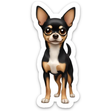 Chihuahua Black tan sticker