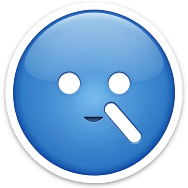 A blue circle with am inner tick sticker