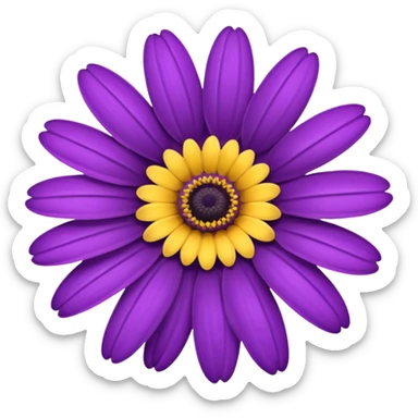 purple daisy flower sticker