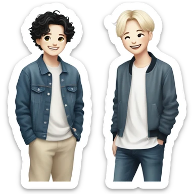 Jimin with suga sticker