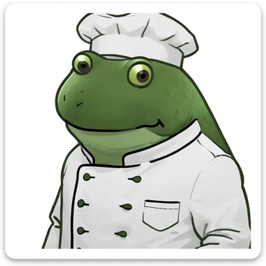 bufo in a chef coat sticker