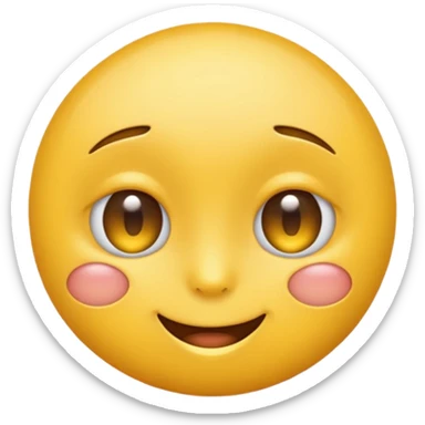 Emoji, yellow round, one eye winking face sticker