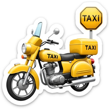 Un taxi que sea una moto y que ponga taxi y que sea una moto sticker